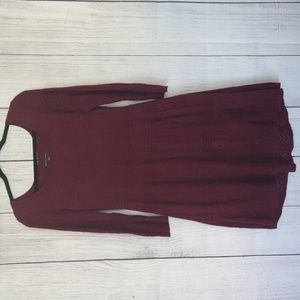 American Eagle burgundy sweater dress size small